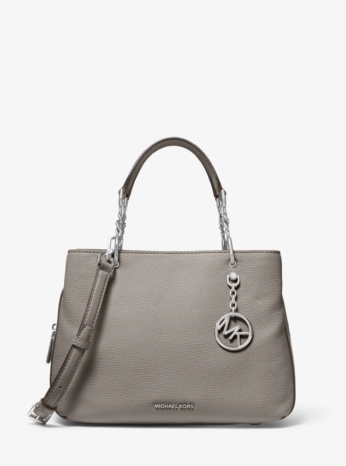 Lillie Medium Pebbled Leather Satchel