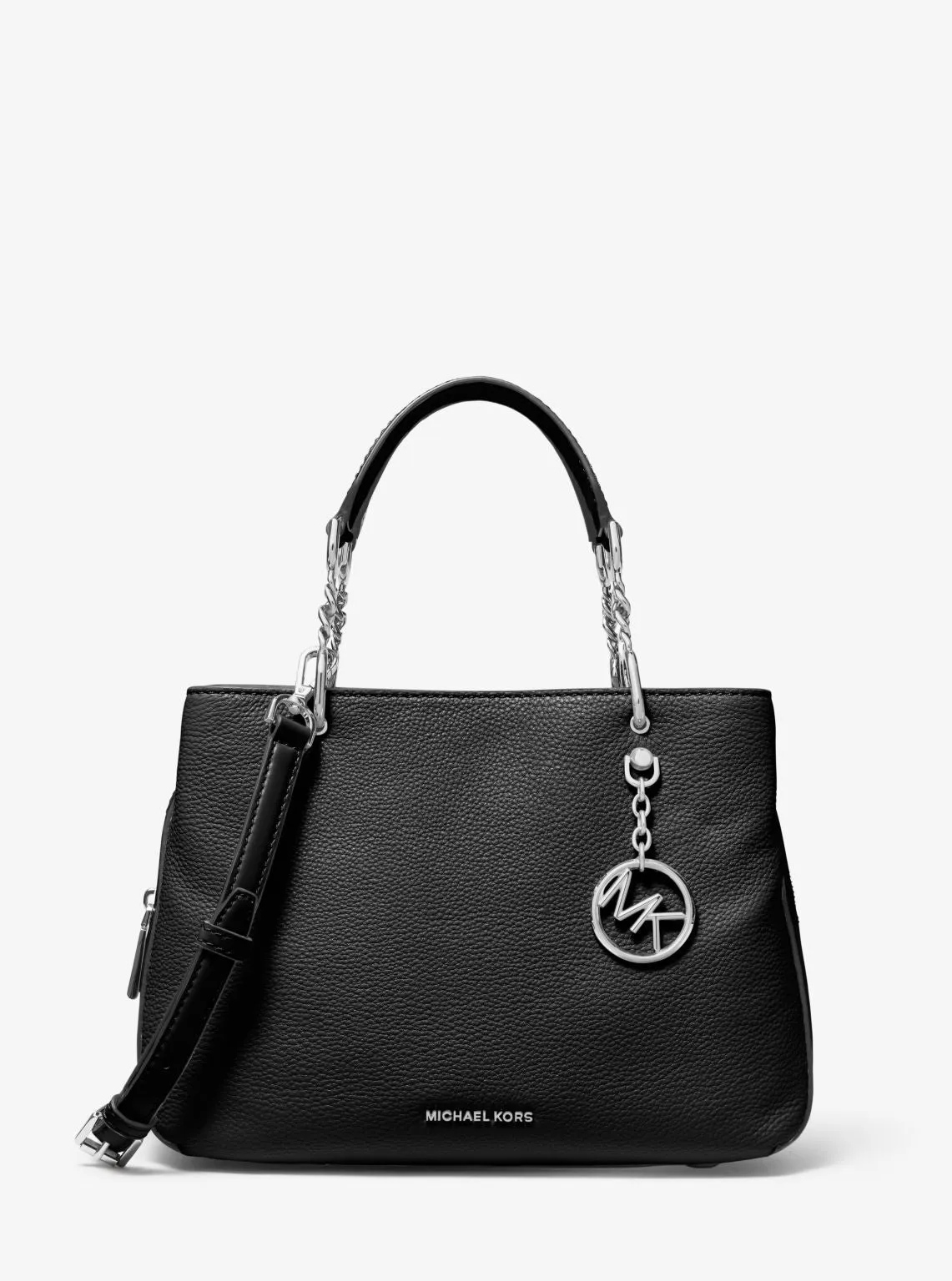 Lillie Medium Pebbled Leather Satchel