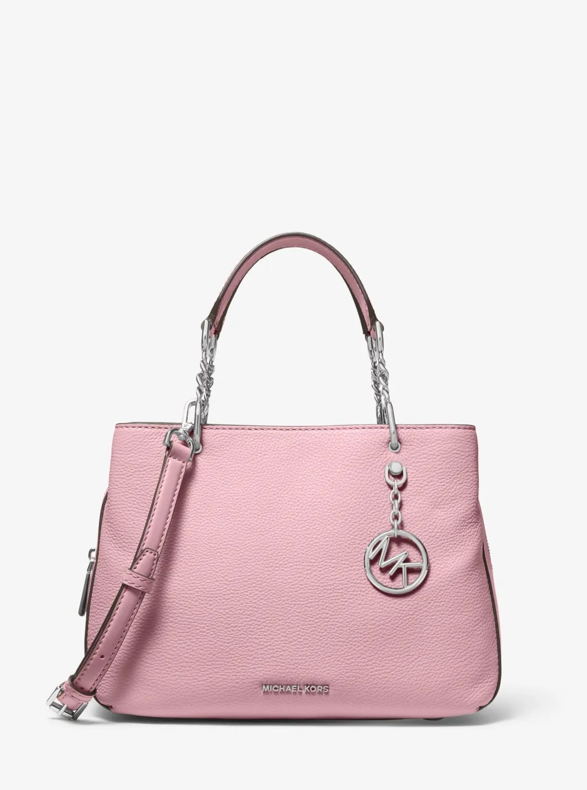 Lillie Medium Pebbled Leather Satchel