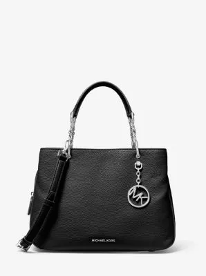 Lillie Medium Pebbled Leather Satchel