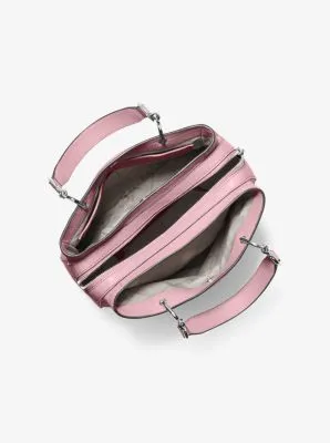 Lillie Medium Pebbled Leather Satchel