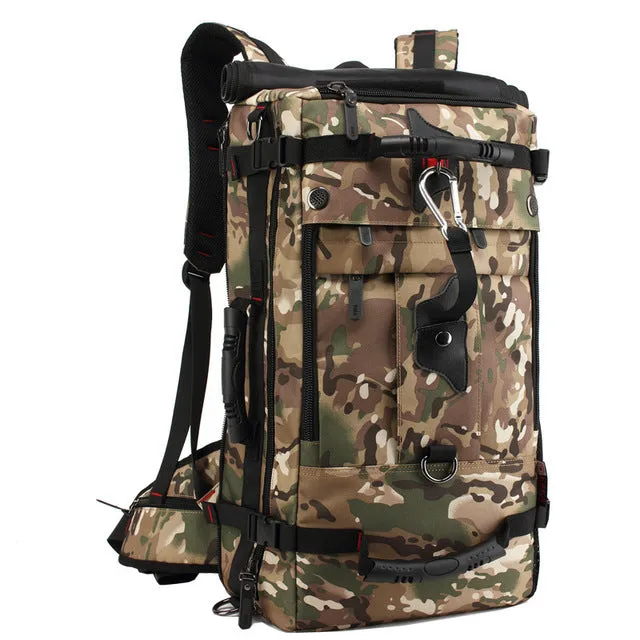 Men Backpack Travel Bag Large Capacity Versatile Utility Mountaineering Bag