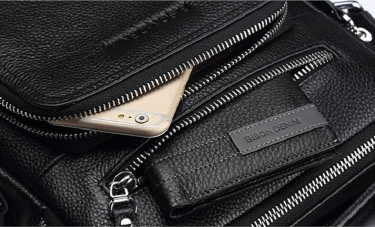 Men's Genuine Leather Shoulder Bag For iPad