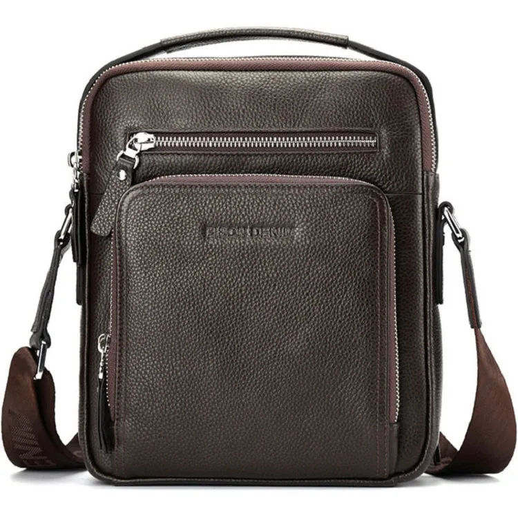 Men's Genuine Leather Shoulder Bag For iPad
