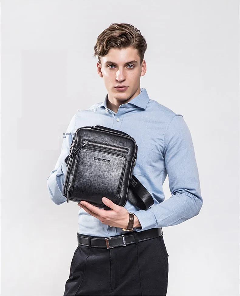 Men's Genuine Leather Shoulder Bag For iPad