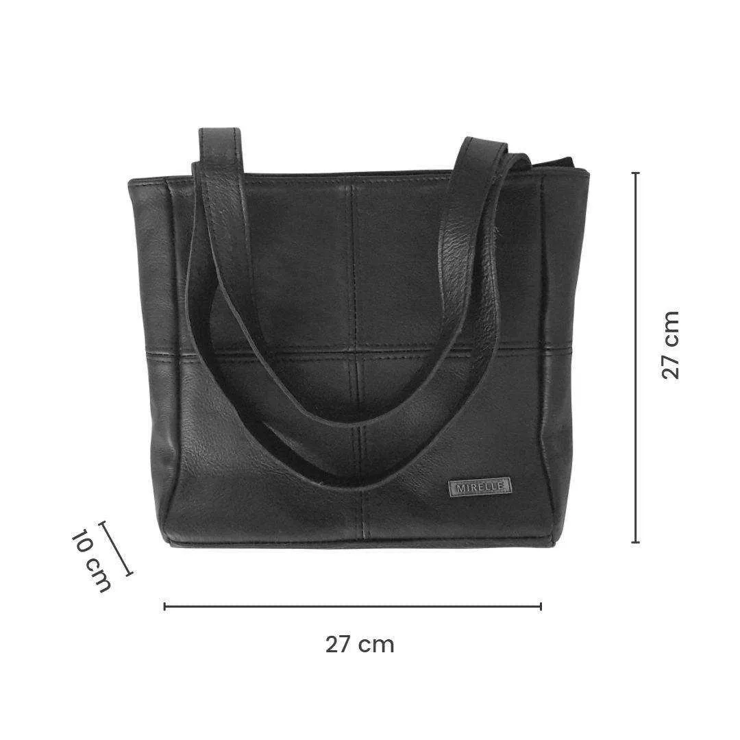 Mirelle Leather Classic Shopper Handbag - Small
