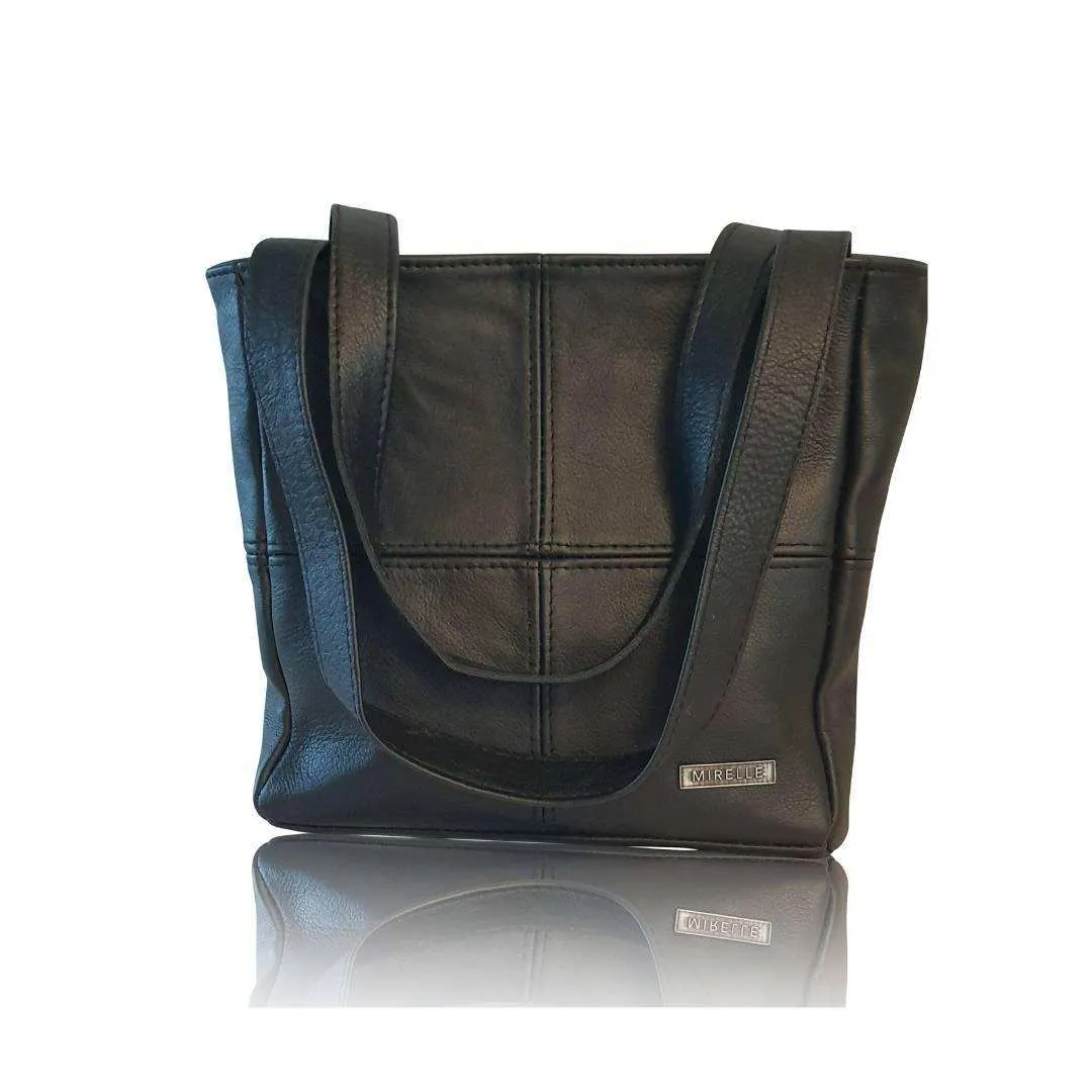 Mirelle Leather Classic Shopper Handbag - Small