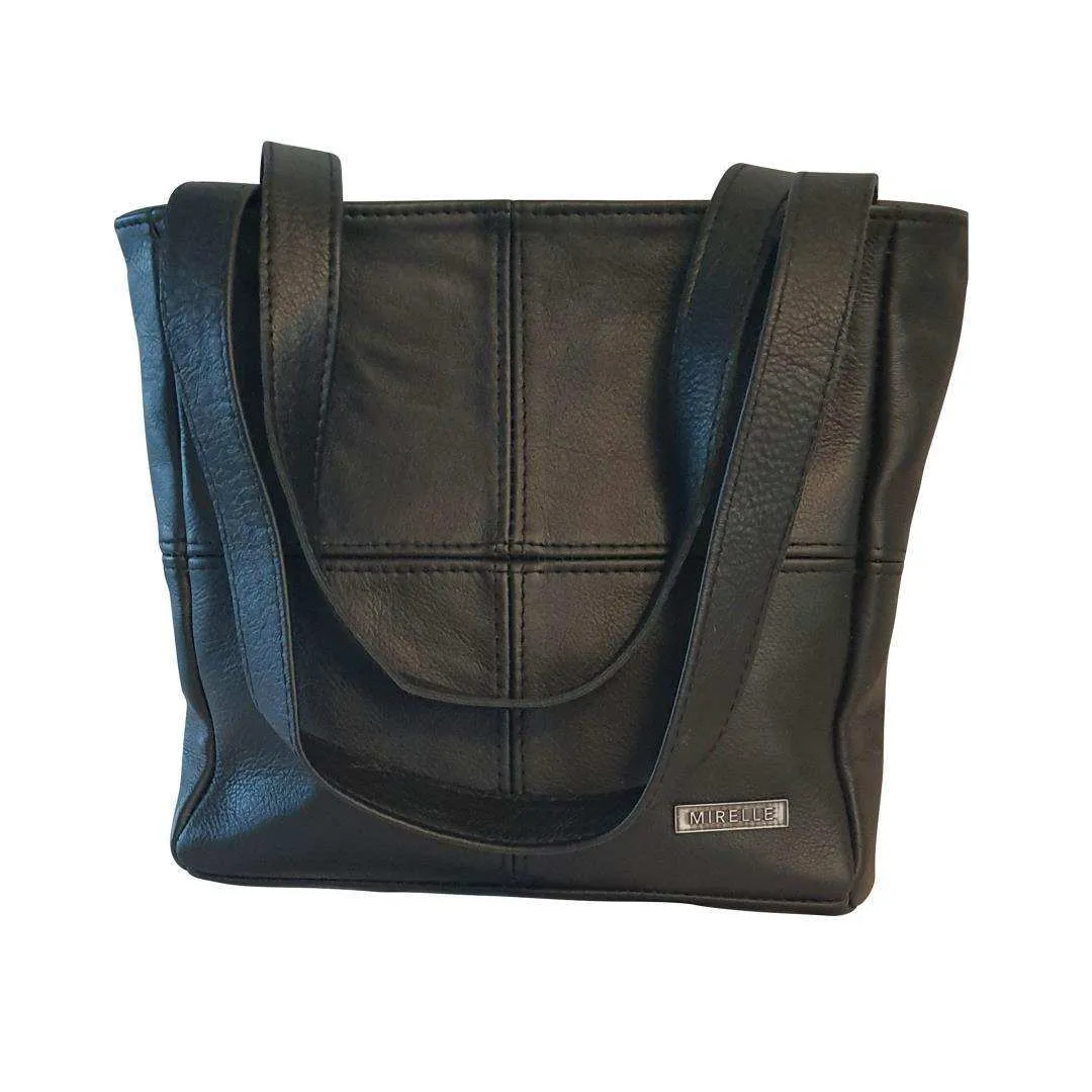 Mirelle Leather Classic Shopper Handbag - Small