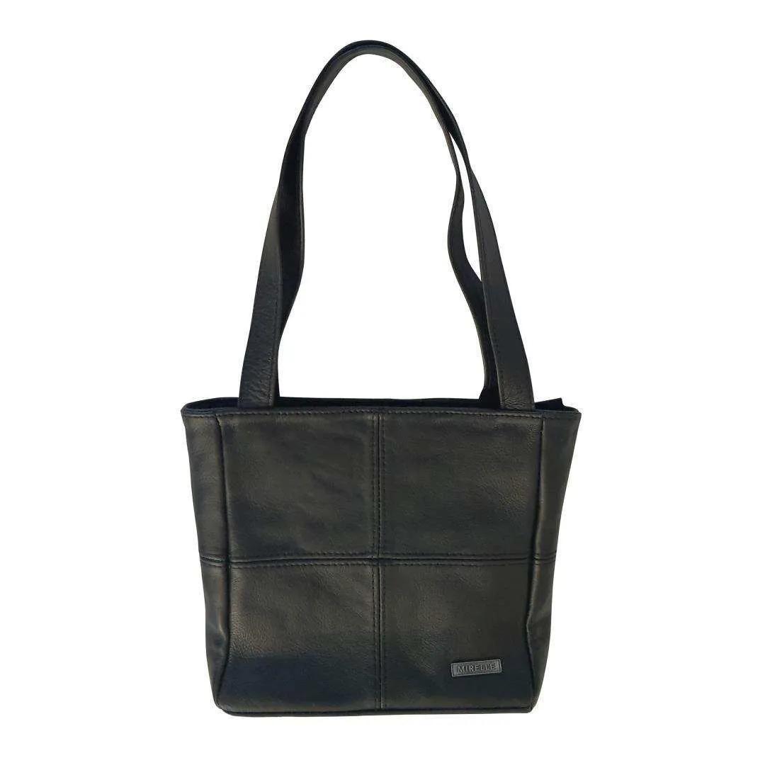 Mirelle Leather Classic Shopper Handbag - Small