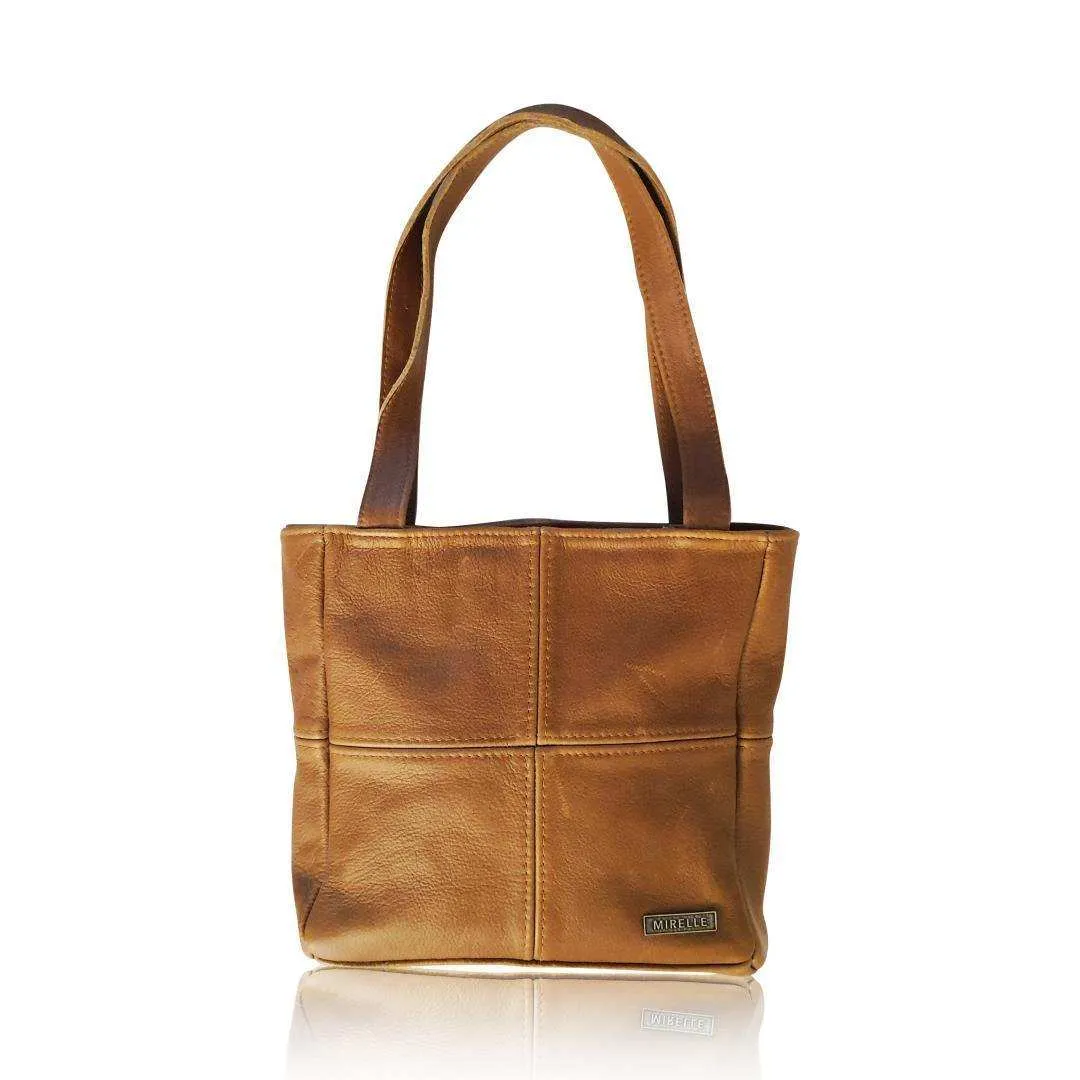 Mirelle Leather Classic Shopper Handbag - Small