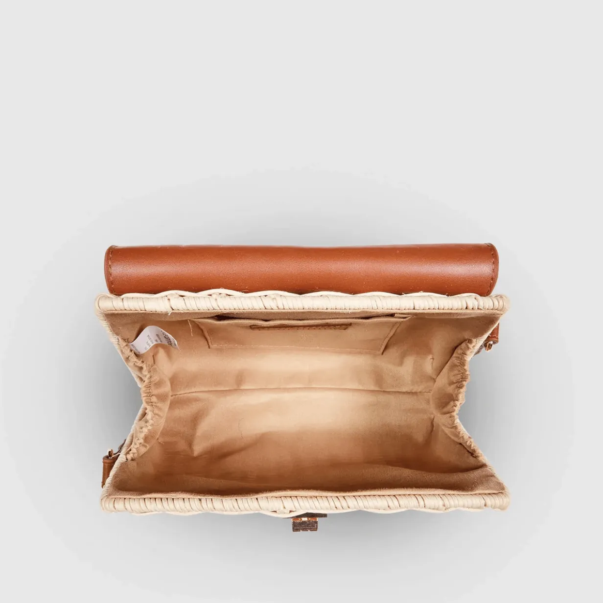 Natural Wicker Shoulder Bag | Tan