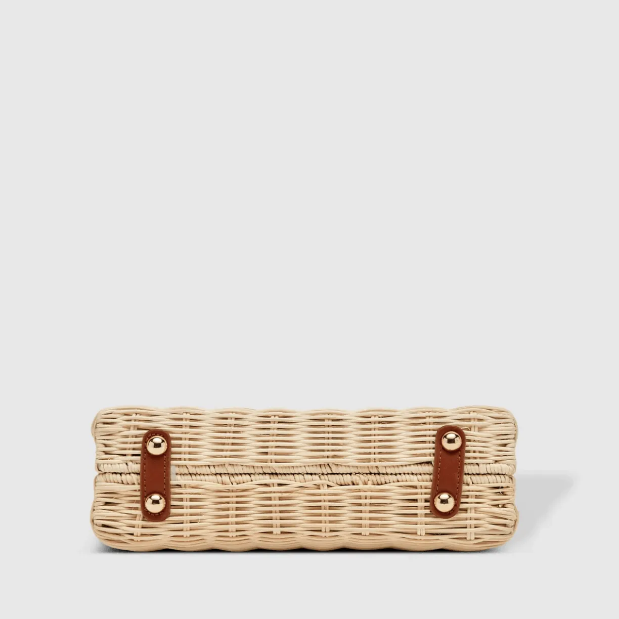 Natural Wicker Shoulder Bag | Tan
