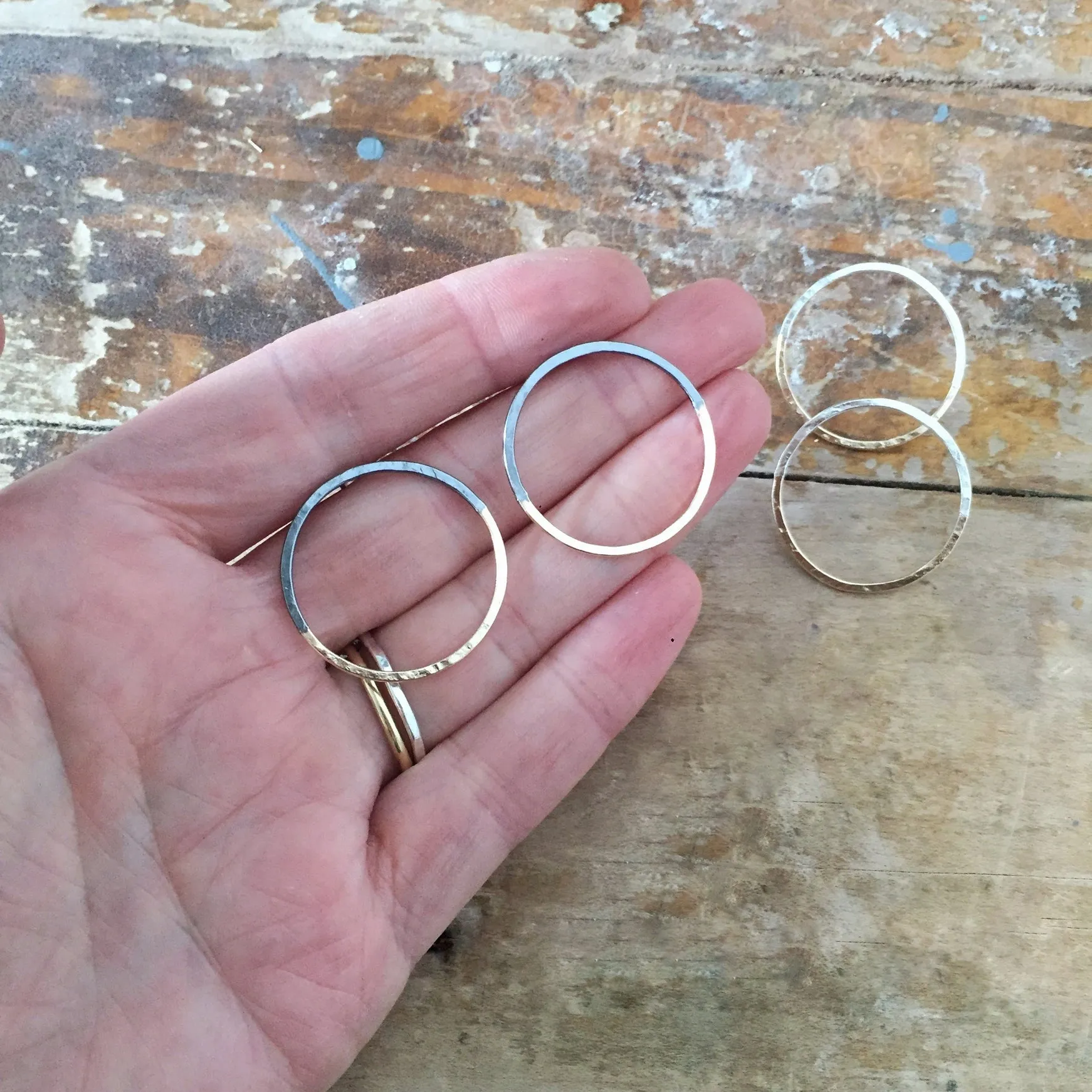 NEW! Half and Half Halo Stud Earrings by Shepherd's Run Jewelry