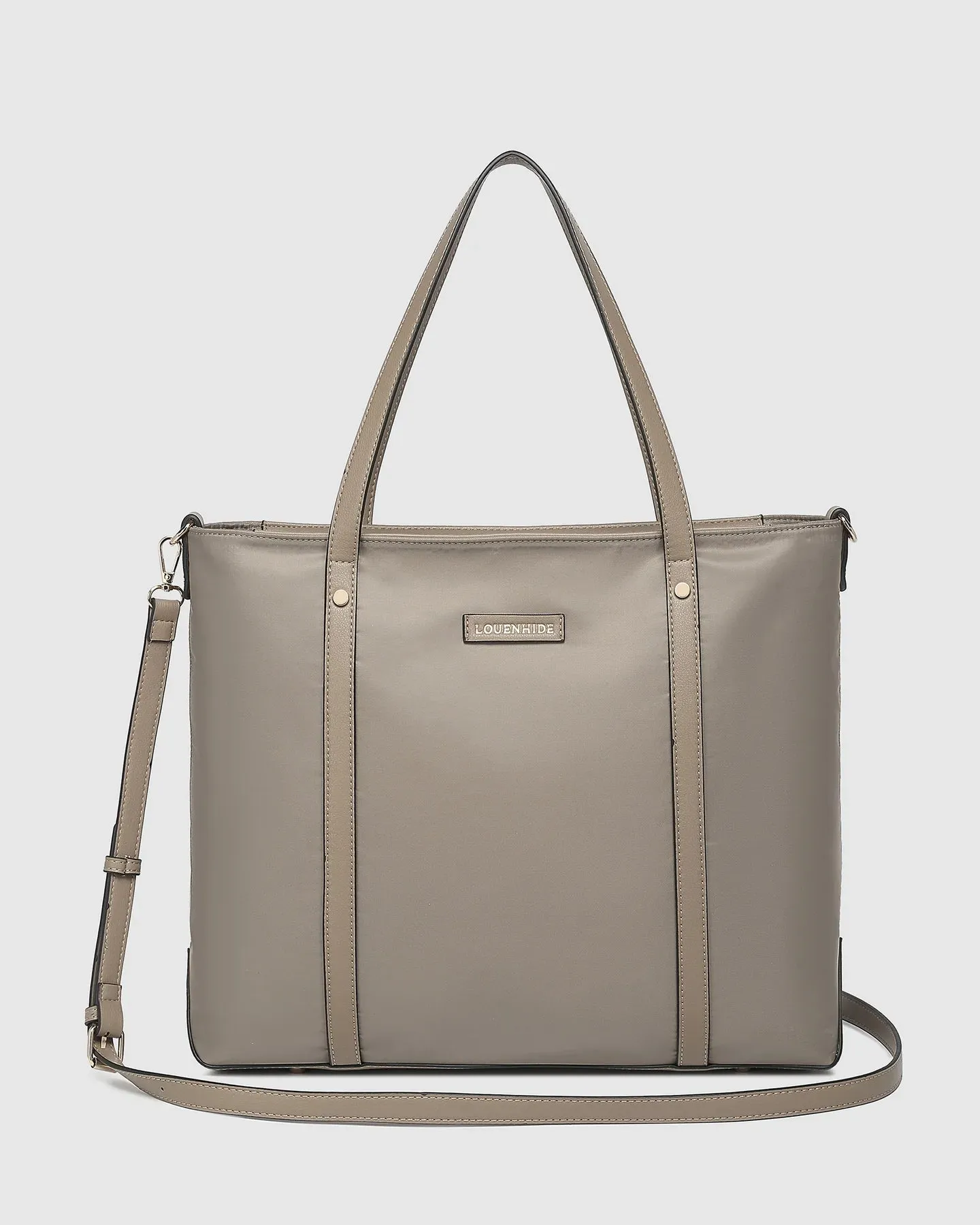 NORA NYLON TOTE BAG COFFEE