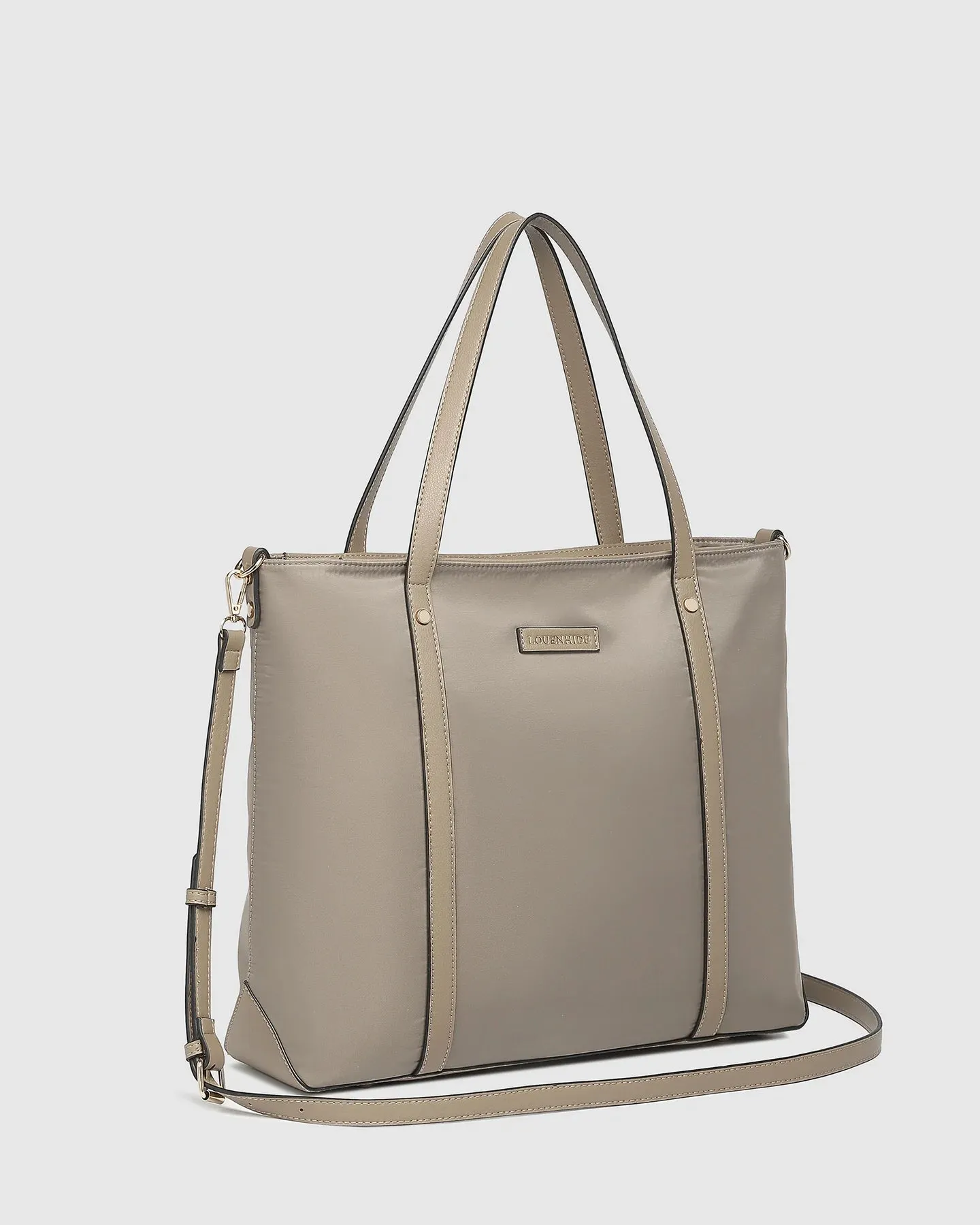 NORA NYLON TOTE BAG COFFEE