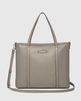 NORA NYLON TOTE BAG COFFEE