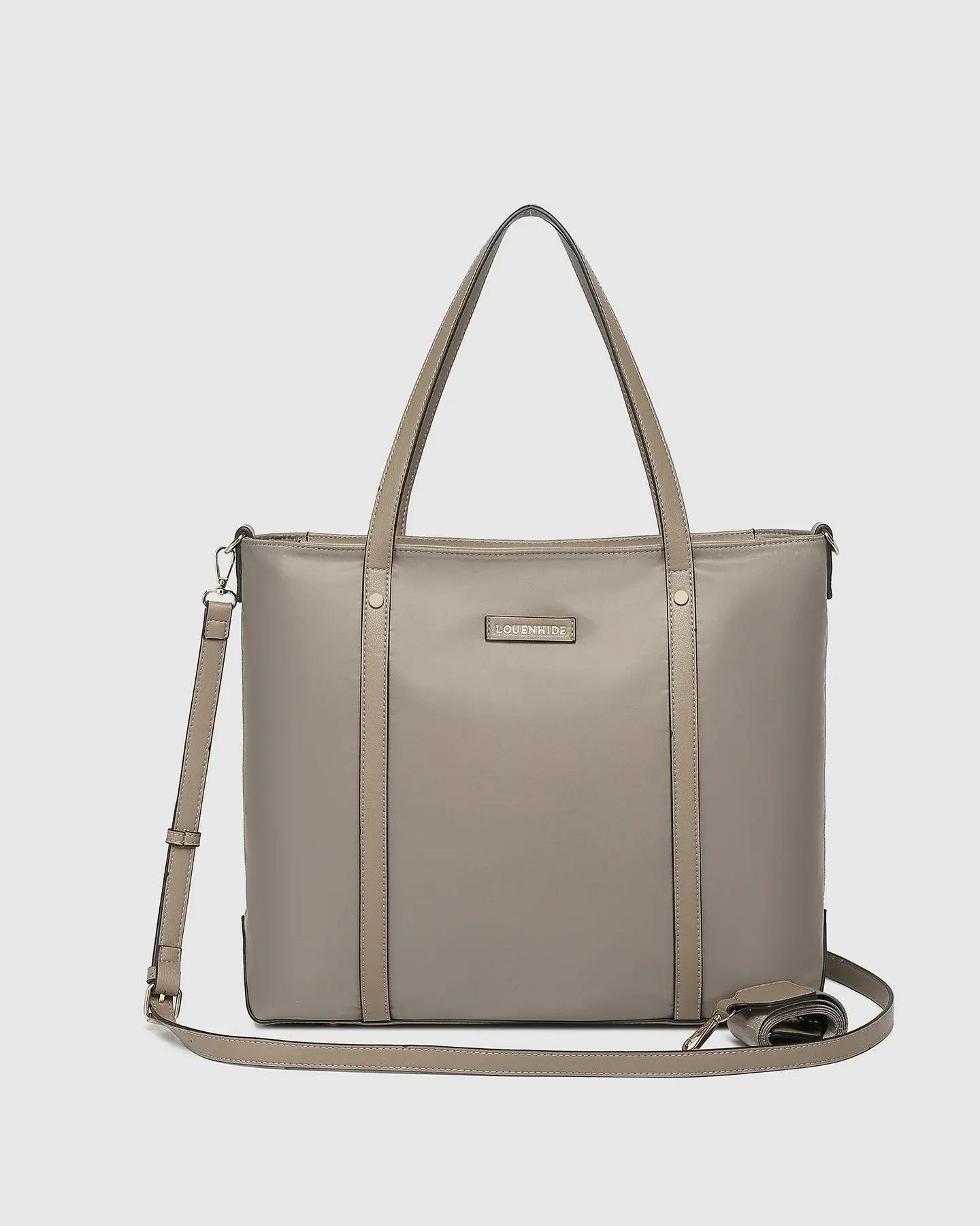 NORA NYLON TOTE BAG COFFEE