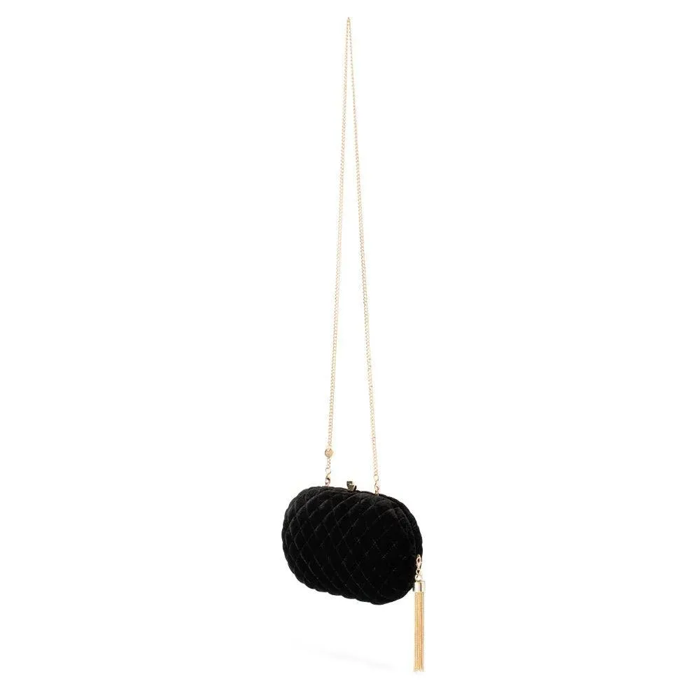 OB4787 RIKKI QUILTED VELVET CLUTCH