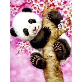 Panda On Flower Three