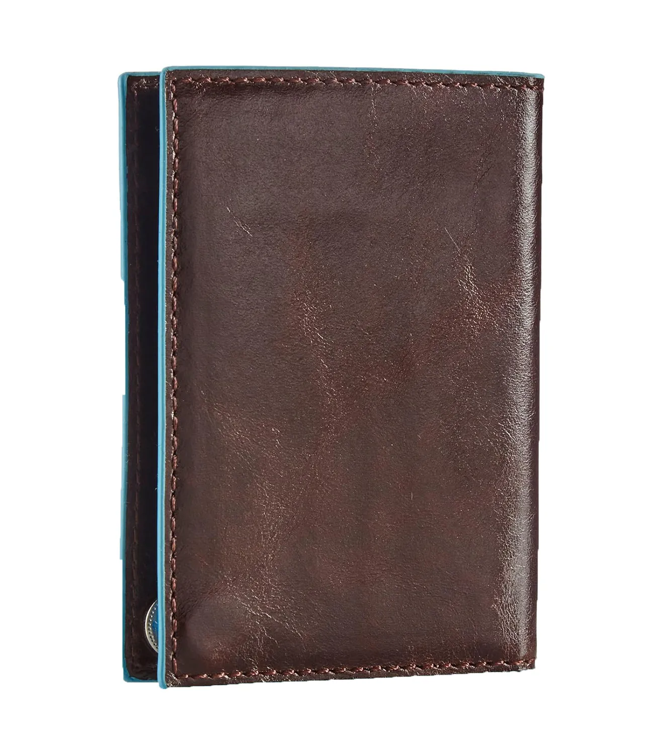 Piquadro Blue Square Unisex Coin & Card Case