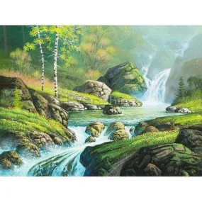 Rocks and Waterfall