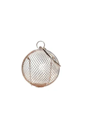 Rose Gold Metal Tennis Chain Handbag