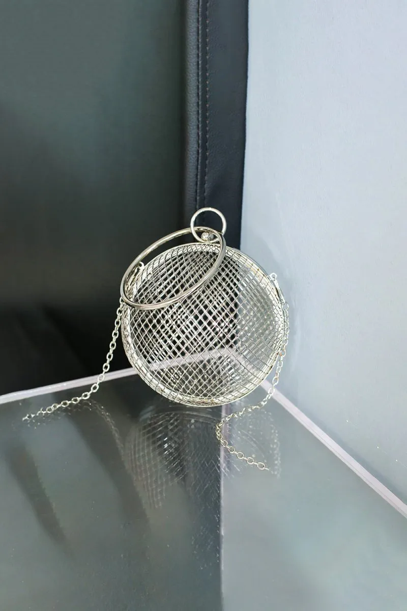 Rose Gold Metal Tennis Chain Handbag