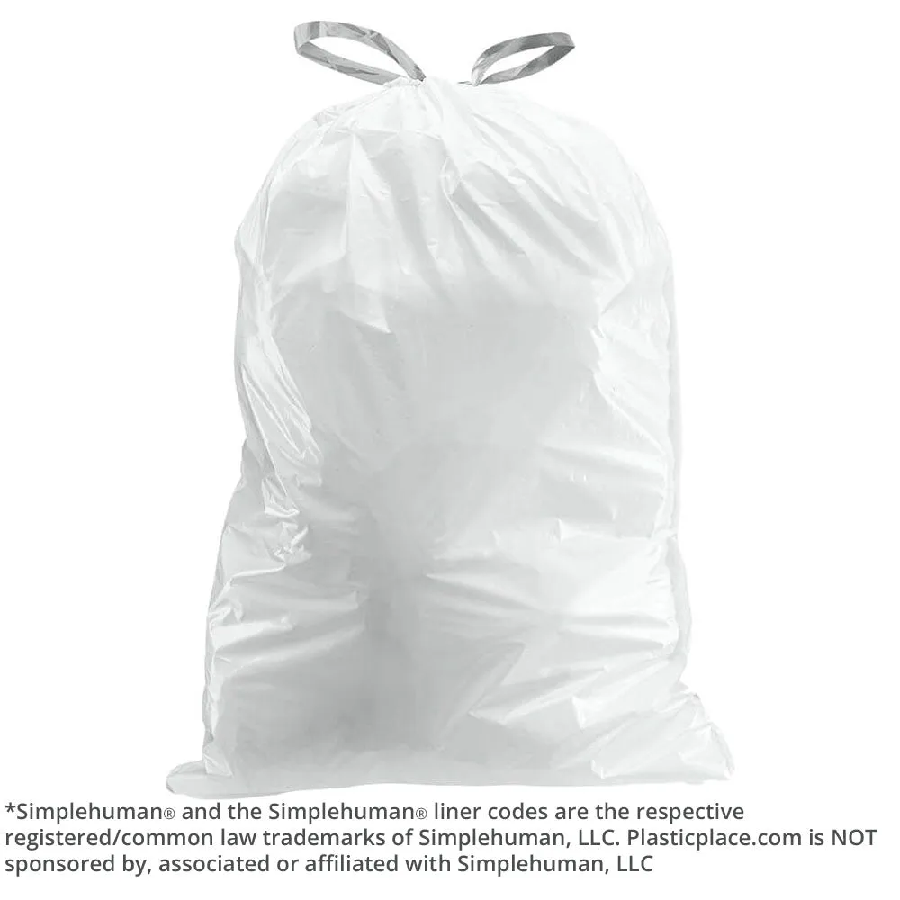 Simplehuman®* Compatible Trash Bags - Code Y - 30.4 Gallon - 100/Case