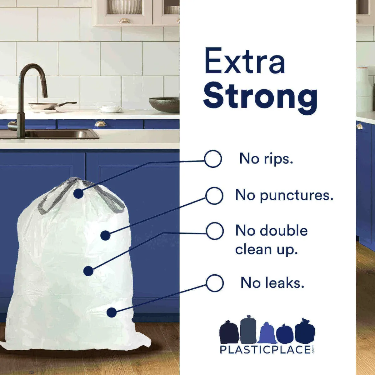 Simplehuman®* Compatible Trash Bags - Code Y - 30.4 Gallon - 100/Case