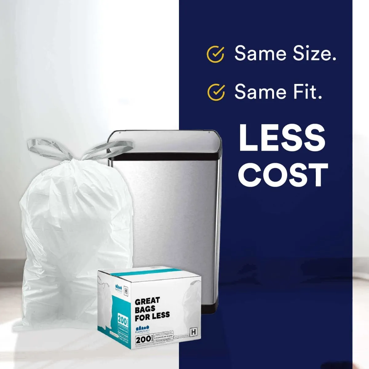 Simplehuman®* Compatible Trash Bags - Code Y - 30.4 Gallon - 100/Case