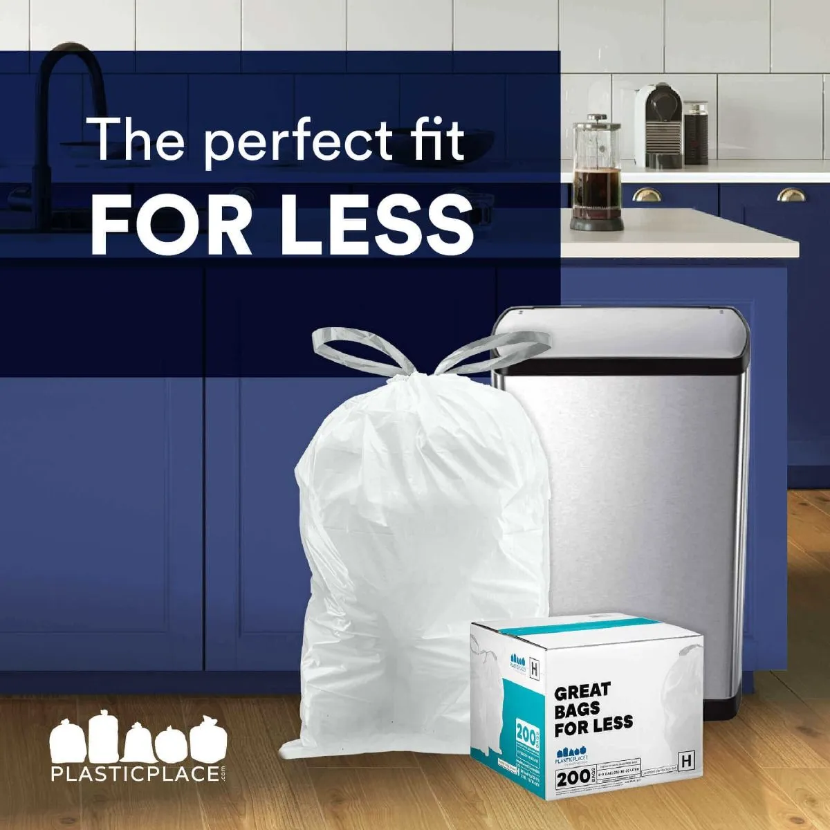 Simplehuman®* Compatible Trash Bags - Code Y - 30.4 Gallon - 100/Case