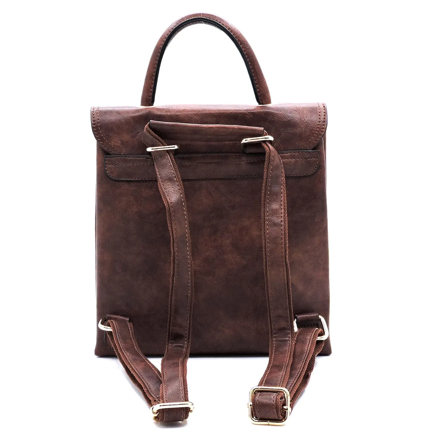 Twist Lock Flap Convertible Backpack