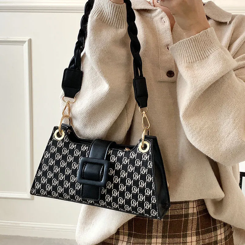 Twisted Buckle Shoulder Bags