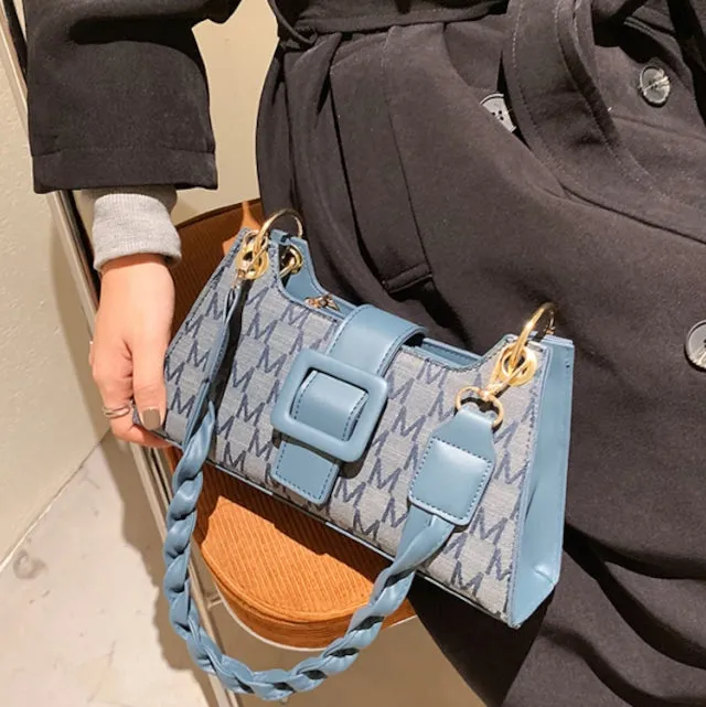 Twisted Buckle Shoulder Bags