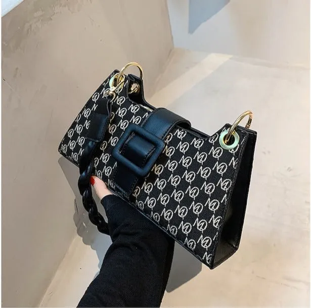 Twisted Buckle Shoulder Bags
