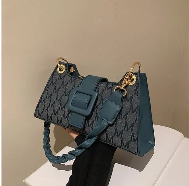 Twisted Buckle Shoulder Bags