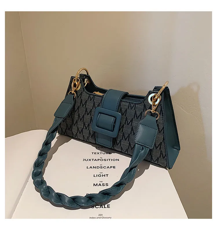 Twisted Buckle Shoulder Bags