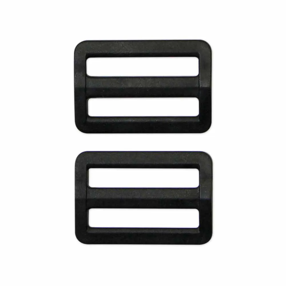 UNIQUE SEWING Strap Adjuster - Plastic - 32mm (1¼") - Black - 2 pcs